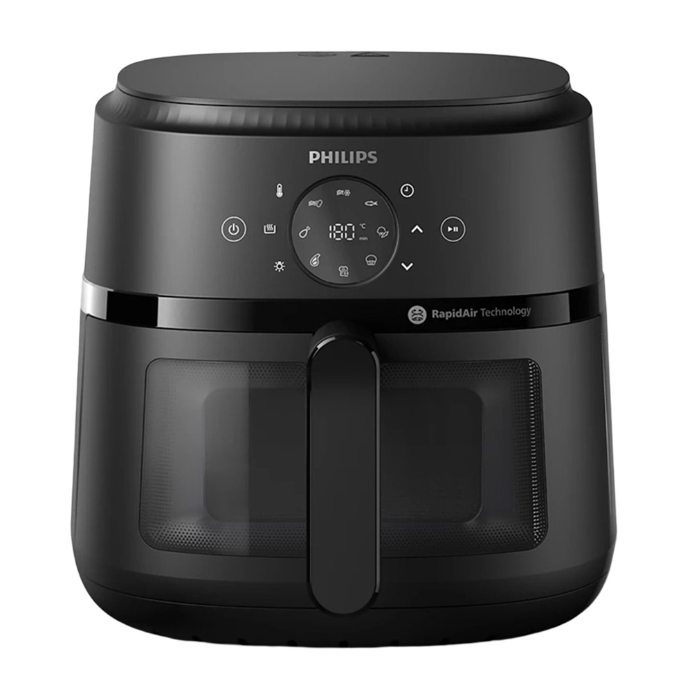 Philips - 2000 Series Electric Air Fryer - Black - 1700 W - 6.2 L