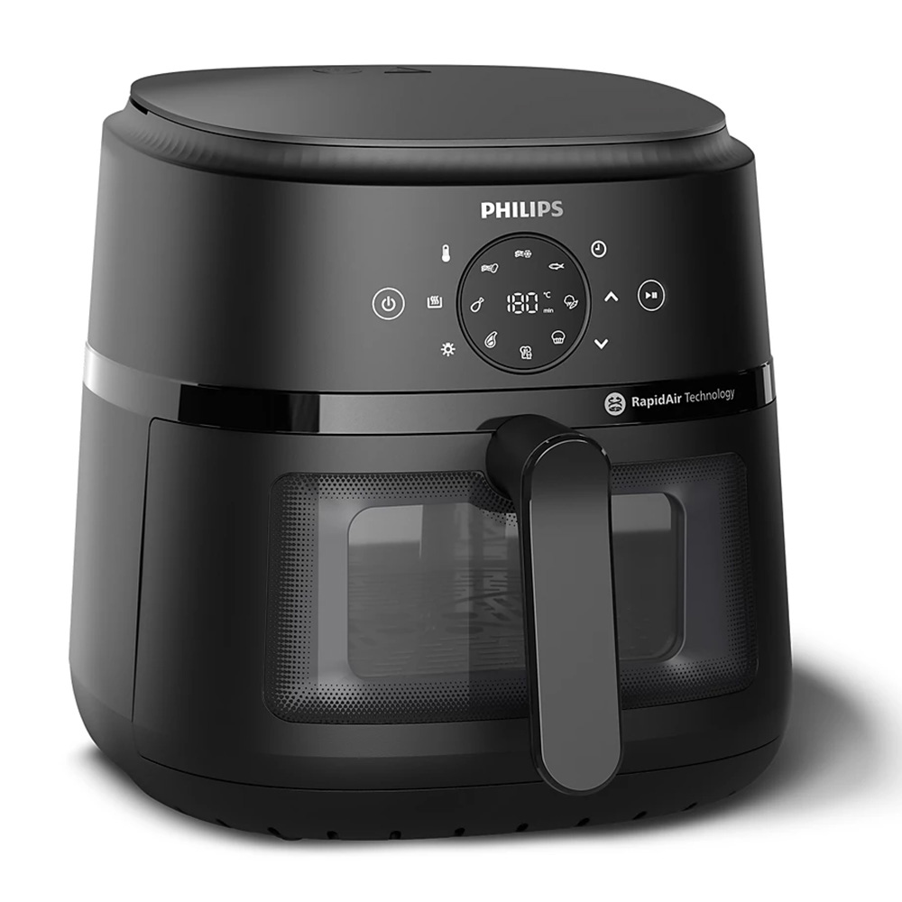 Philips - 2000 Series Electric Air Fryer - Black - 1700 W - 6.2 L