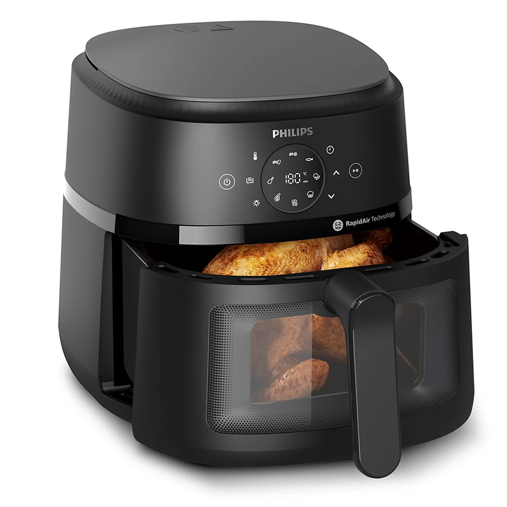 Philips - 2000 Series Electric Air Fryer - Black - 1700 W - 6.2 L