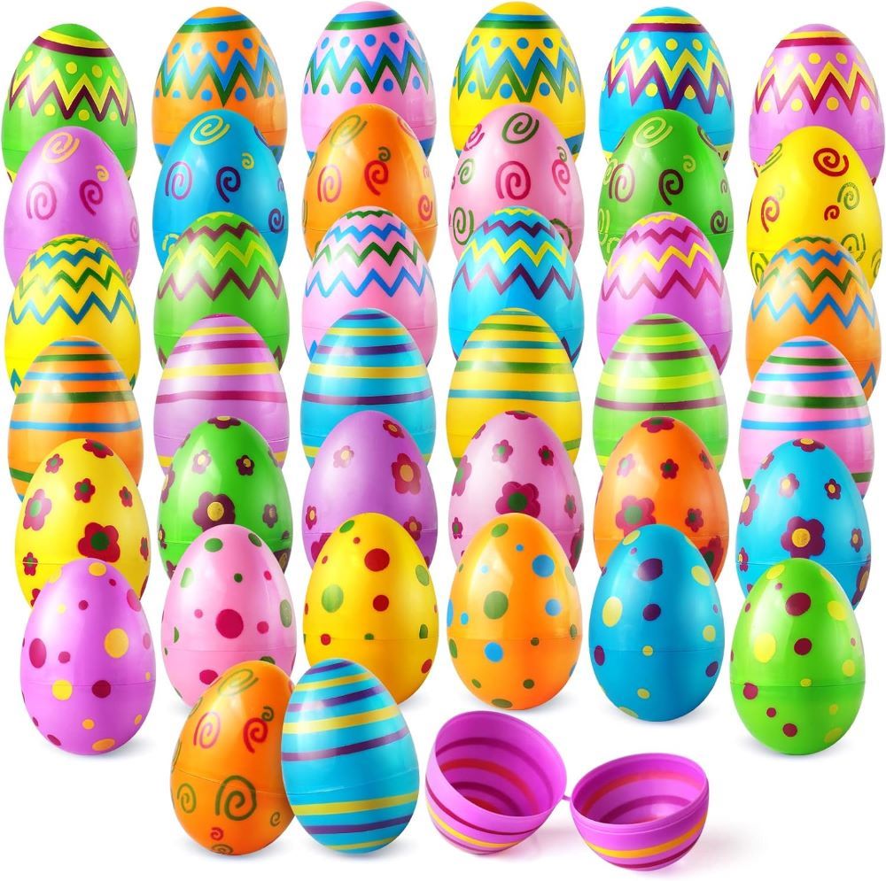 Brain Giggles - Fillable Printed Plastic Easter Egg - Set of 12