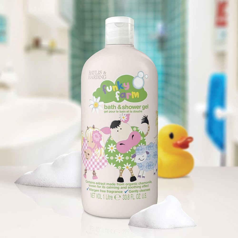 Baylis & Harding - Funky Farm Kids Bath & Shower Gel -  Paraben Free Allergen Free - 1Litre
