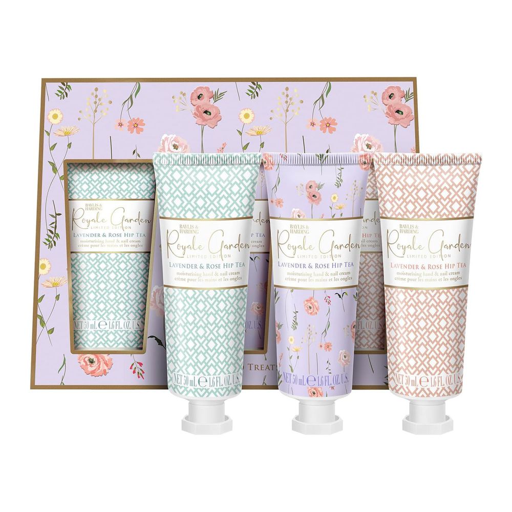 Baylis & Harding Royale Garden Lavender & Rosehip Tea Luxury Hand Treats Gift Set - Pack Of 3 - 50 ml