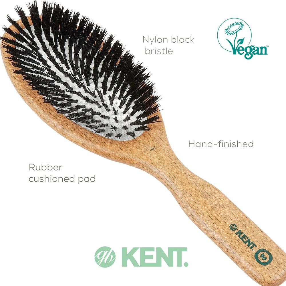 Kent Brushes - Large Cushion Vegan Hairbrush V07 - Beige