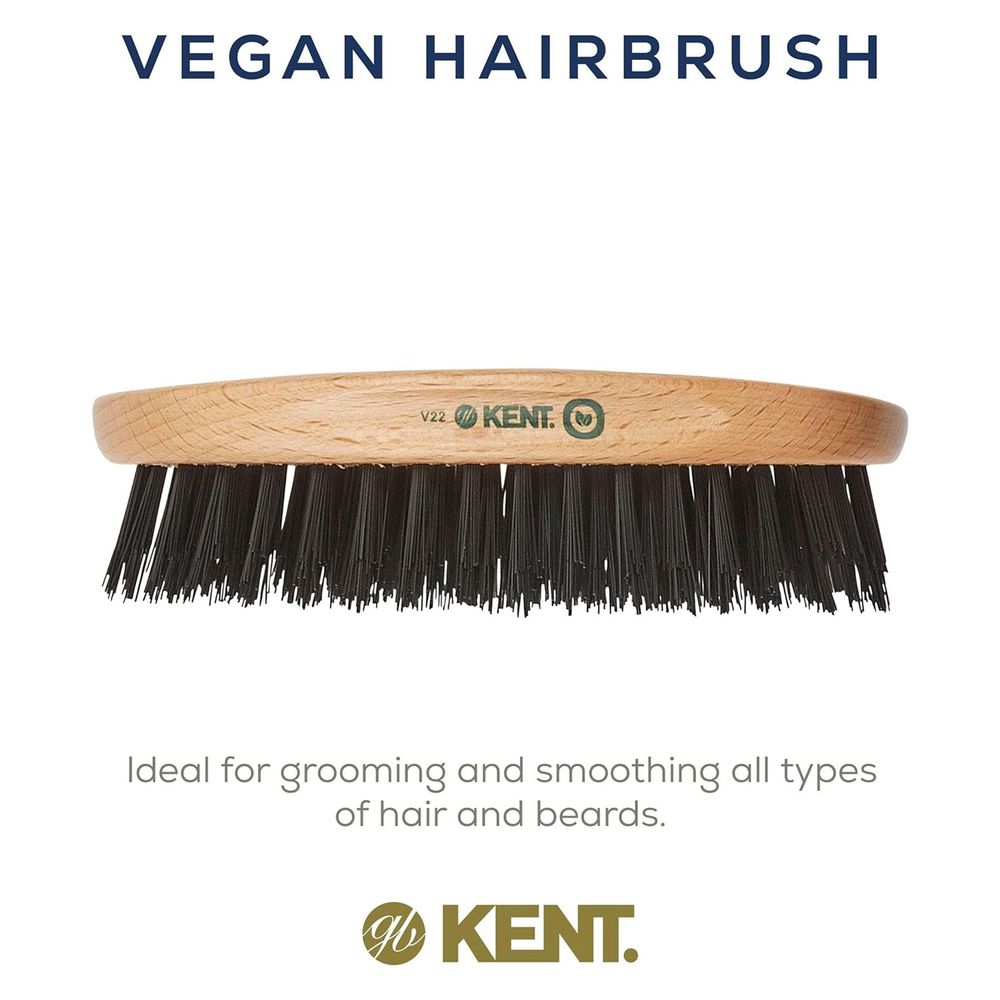 Kent Brushes - Vegan Bristle Military Hairbrush V22 - Beige
