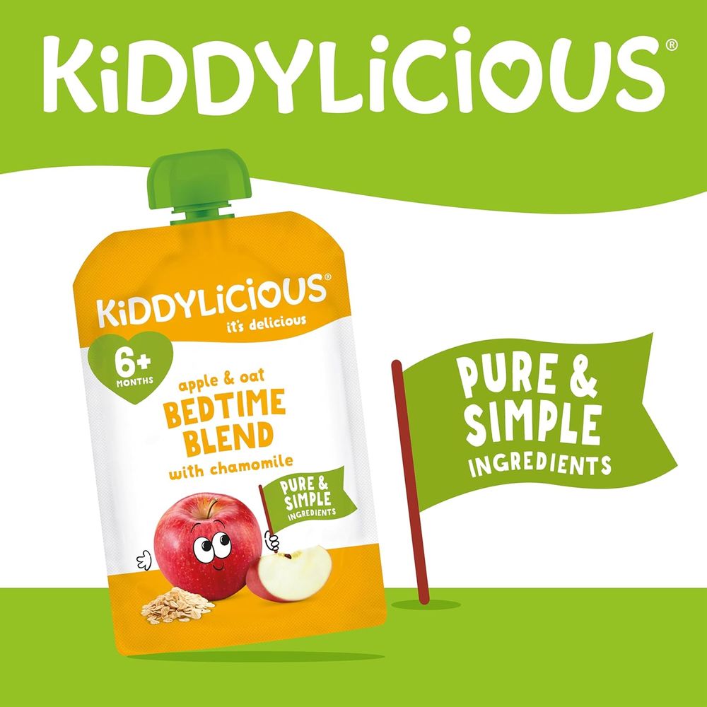 Kiddylicious Apple & Oat Bedtime Blend With Chamomile Pouch Baby Food - 100 gm