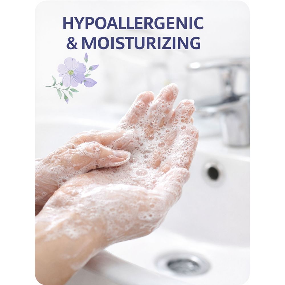 كلينيك - صابون سائل لليدين والجسم مضاد للحساسية برائحة الكتان - كريمي ومنعش - 1.5 لتر