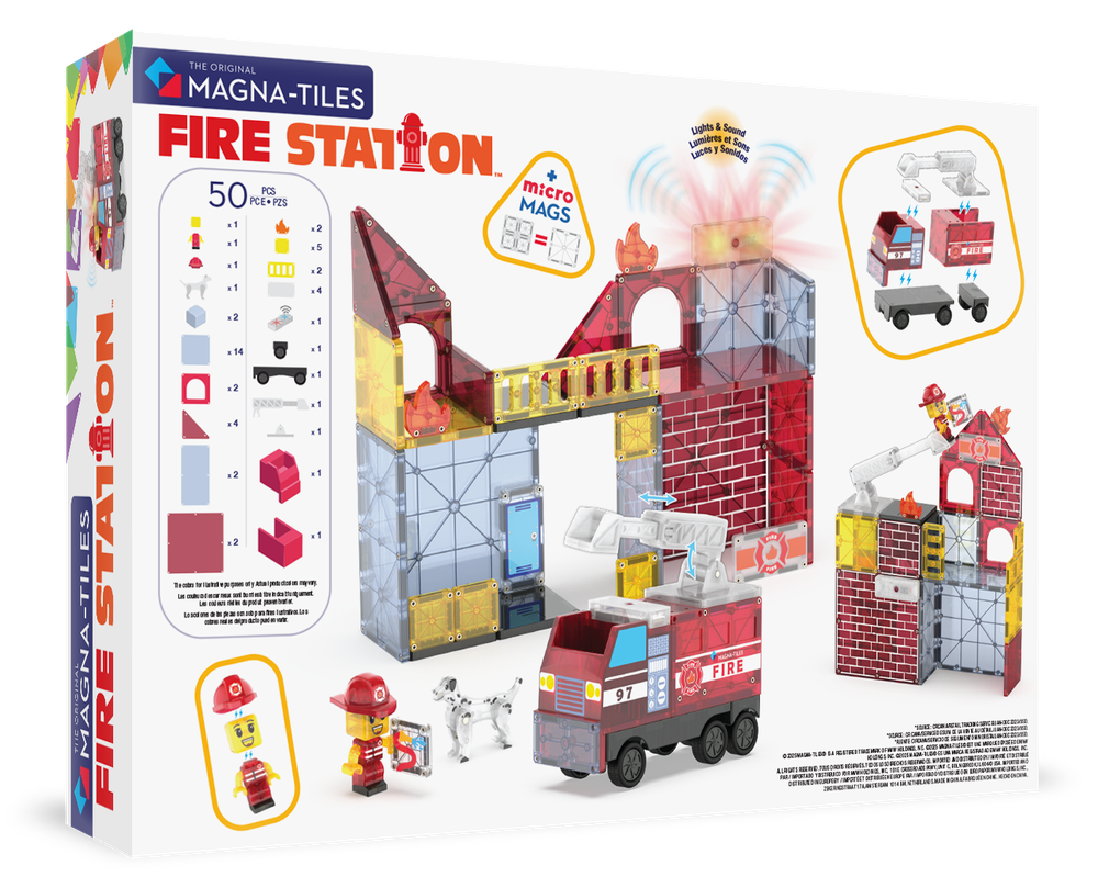 Magna-Tiles - Fire Station - Magnetic Construction Set - 50pcs