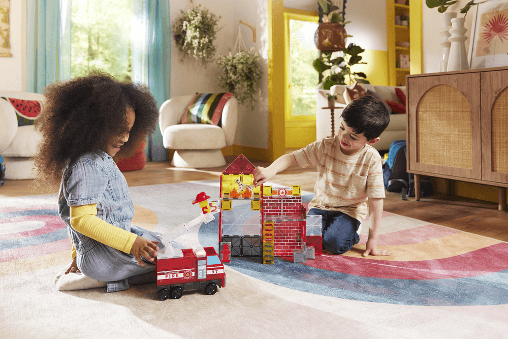 Magna-Tiles - Fire Station - Magnetic Construction Set - 50pcs