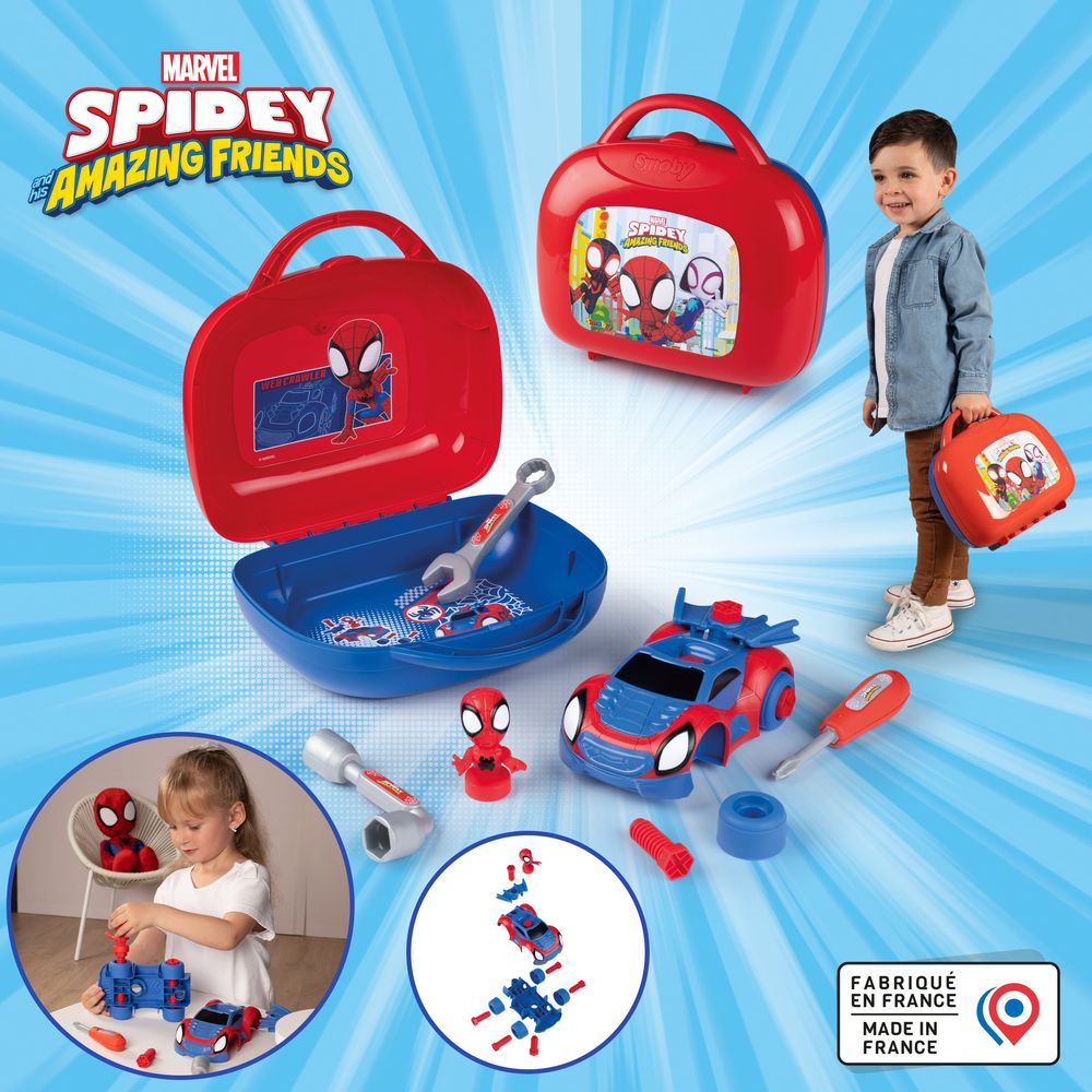 Smoby - Spidey Car Kit - 17 Pcs