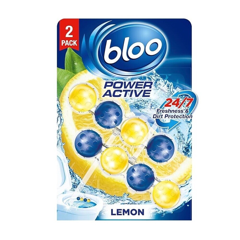 Bloo - Power Active Toilet Cleaner Balls - Lemon - 2 Pcs - 50 gm