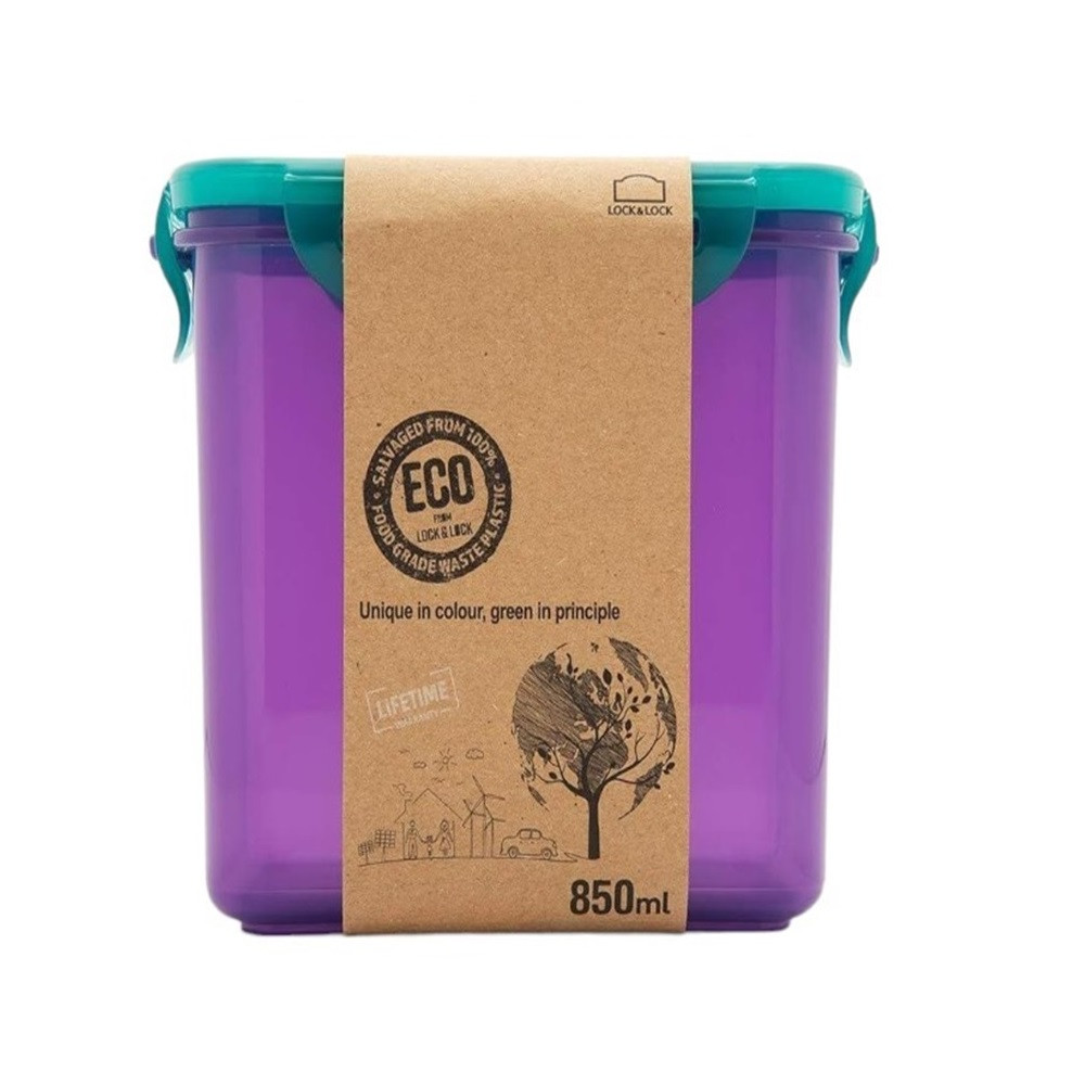 LocknLock - Eco-Friendly Airtight Rectangular Food Container - 850ml - Color May Vary