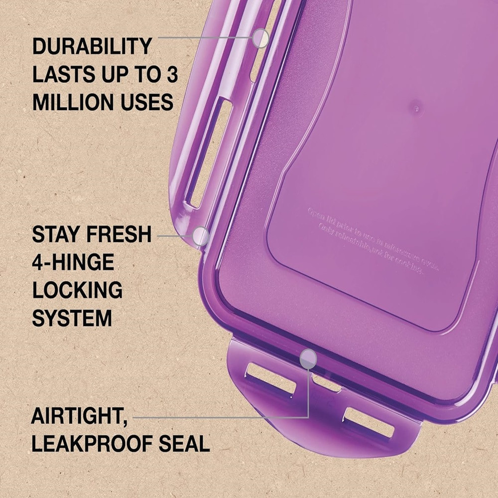 LocknLock - Eco-Friendly Airtight Rectangular Food Container - 850ml - Color May Vary