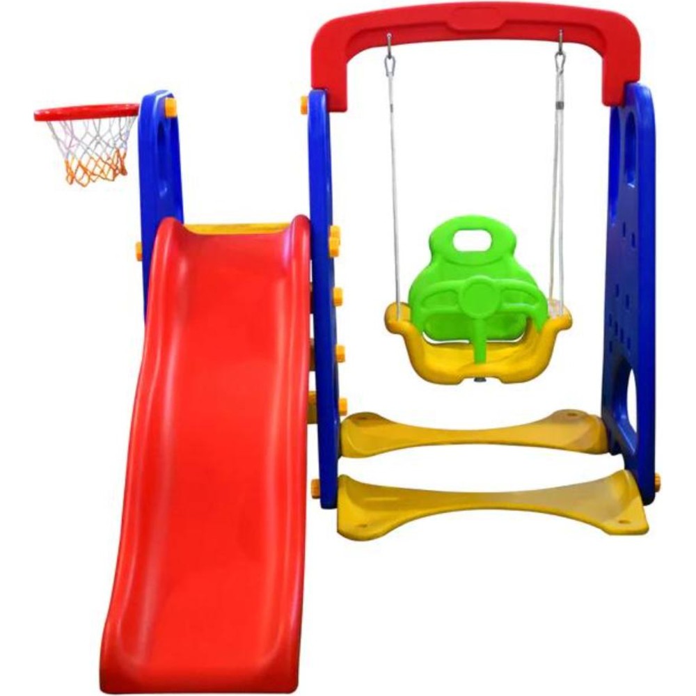 Myts Kids Outdoor Slide And Swing Playground Set