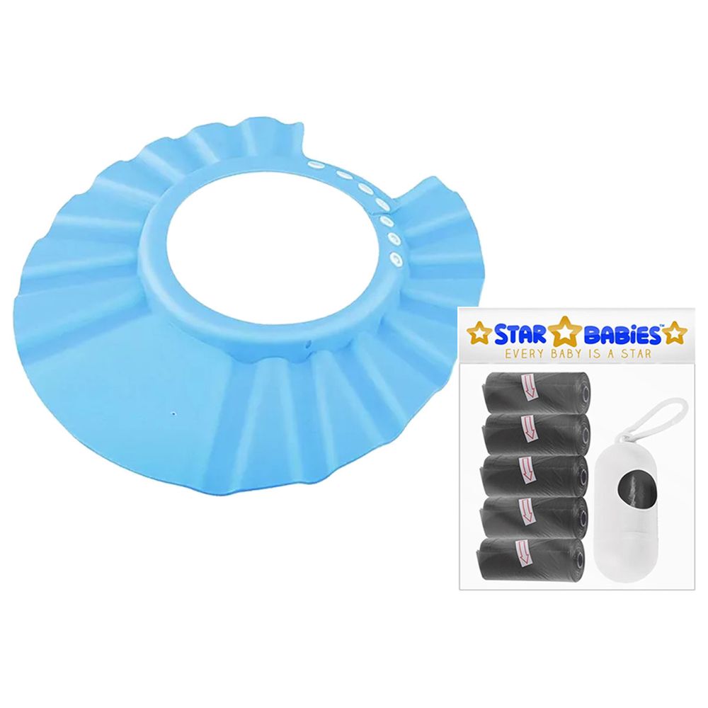 Star Babies - Adjustable Shower Cap & Scented Bag 5pcs With Dispenser - Black