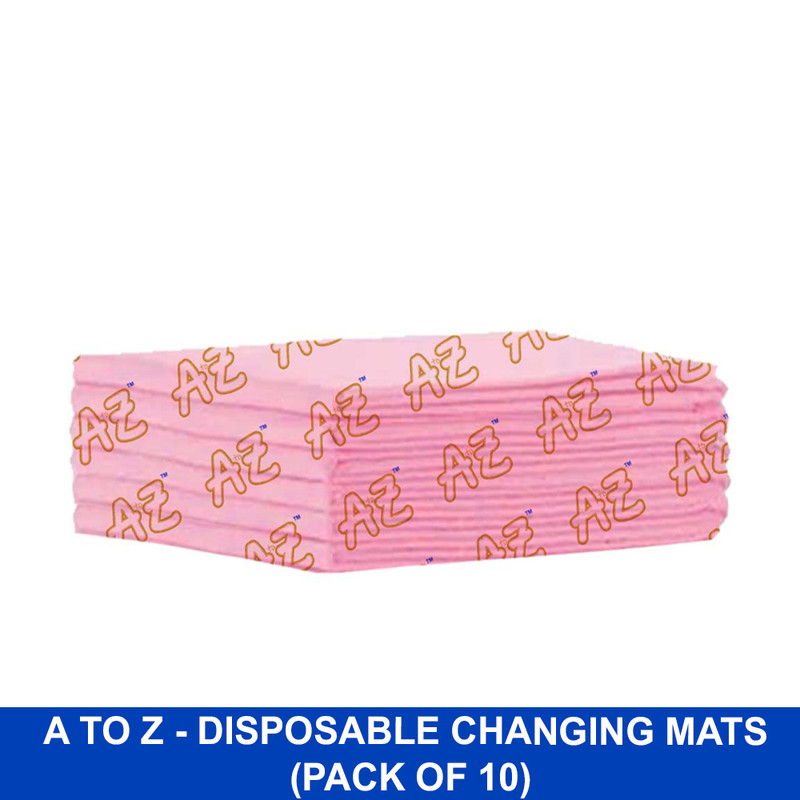 A To Z - Disposable Changing Mats - Pack of 10 - Pink - Large