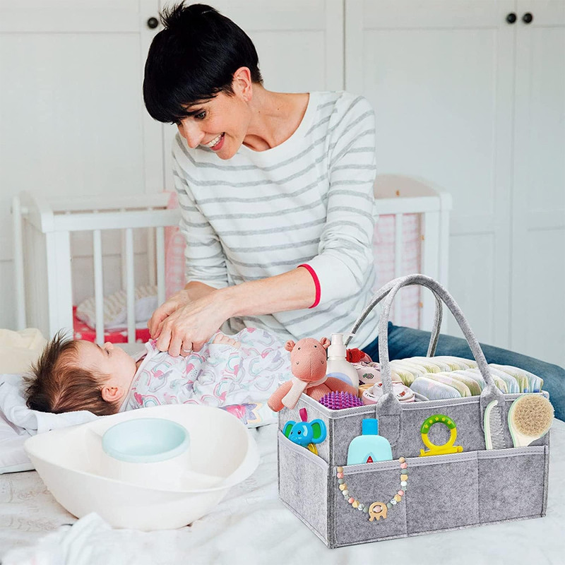 ستار بيبيز - منظم الحفاضات مع شريط - رمادي