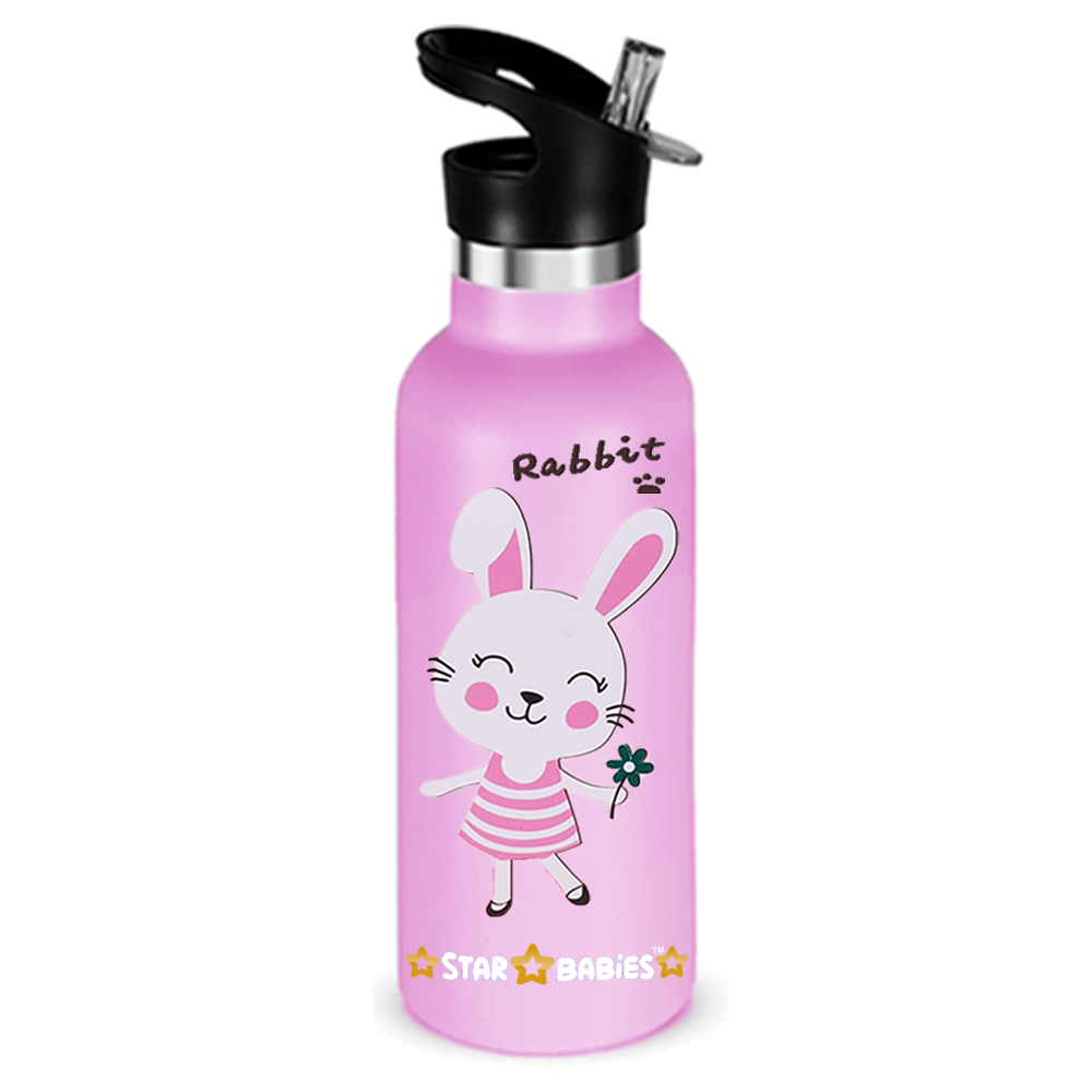 Star Babies - Stainless Steel Water Bottle - Cute Rabbit - 500ml
