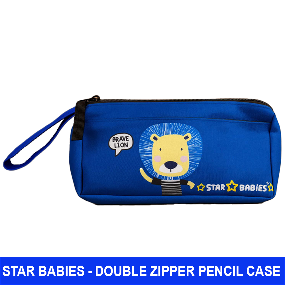 Star Babies - Double Zipper Pencil Case - Brave Lion