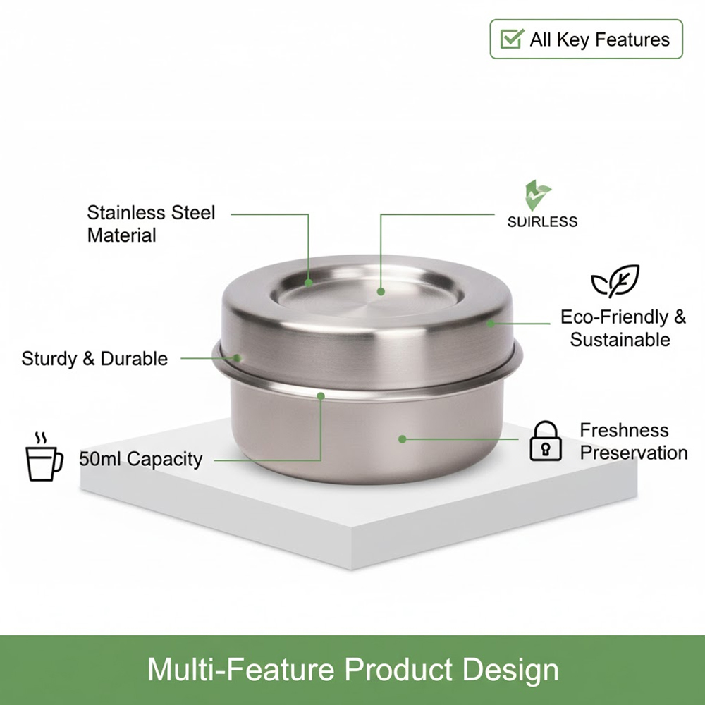 Star Babies - Stainless Steel Food Storage - Silver - 50 ml