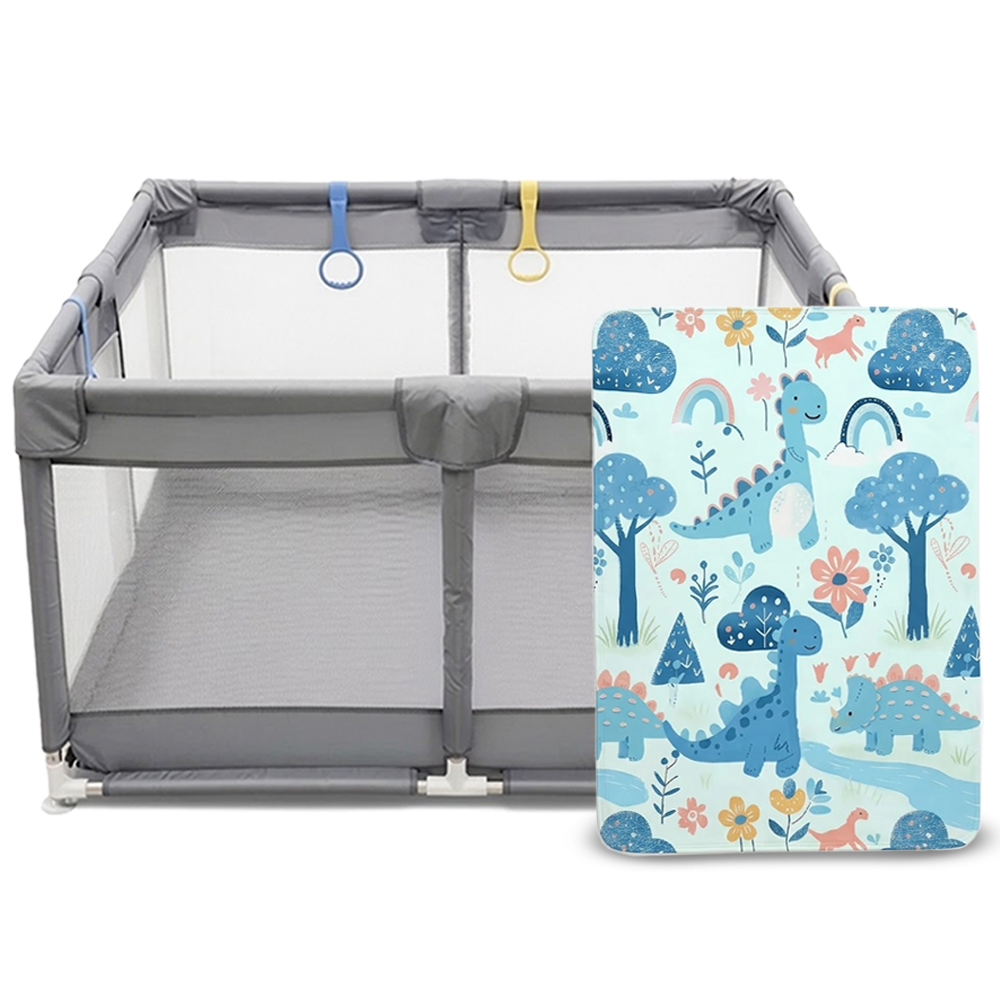 ستار بيبيز - حظيرة لعب للأطفال مع 4 حلقات سحب ومجموعة مرتبة لعب قابلة لإعادة الاستخدام - متعدد الألوان - قطعتان