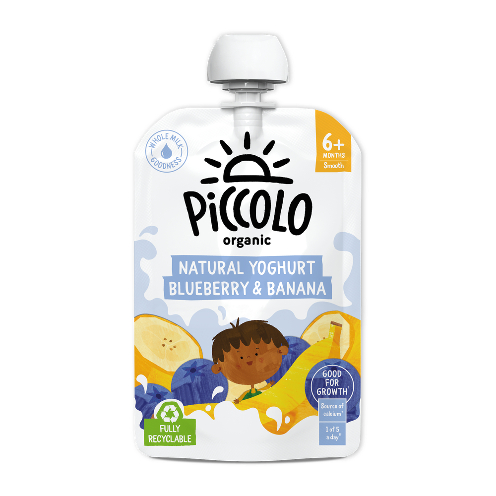 Piccolo - Organic Natural Yoghurt, Blueberry & Banana Baby Food - 100 gm