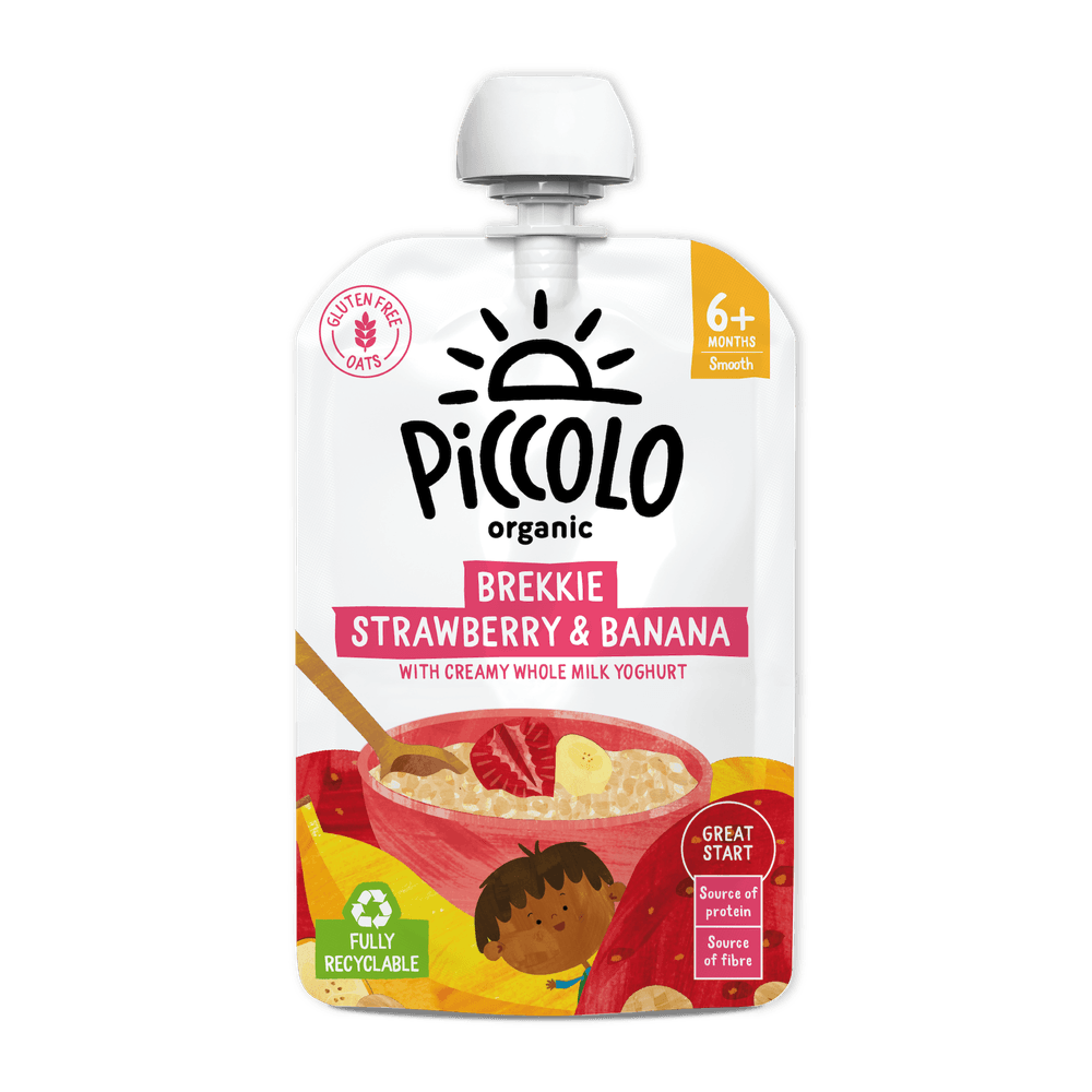 Piccolo - Organic Brekkie Strawberry & Banana Baby Food - 100 gm