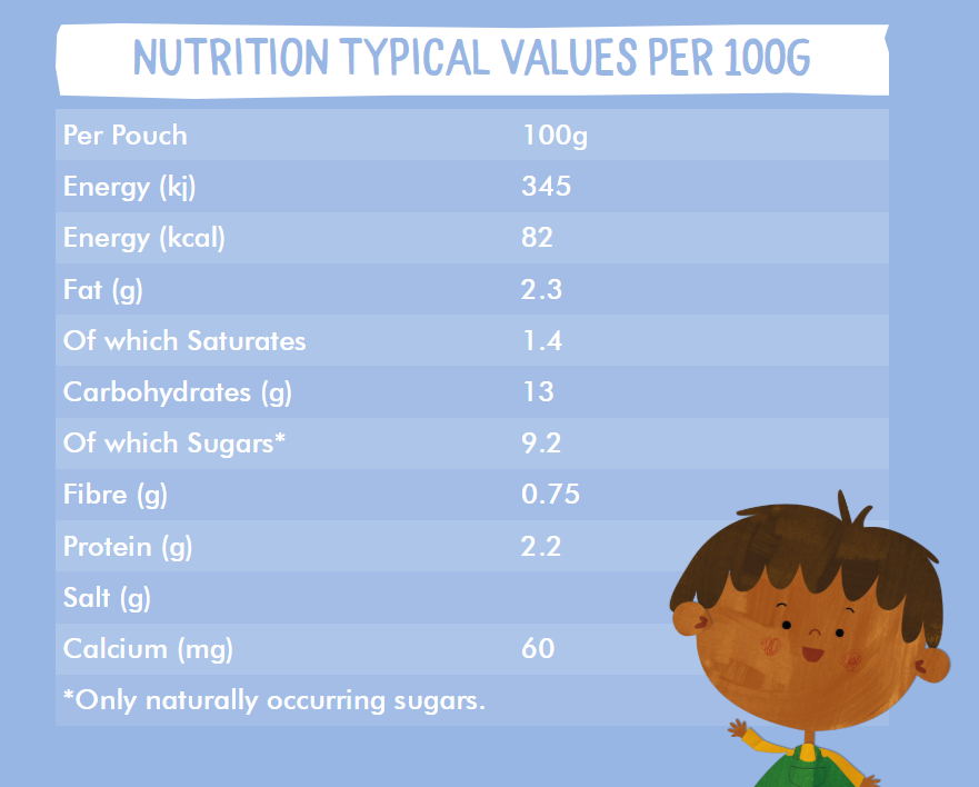 Piccolo - Organic Natural Yoghurt, Blueberry & Banana Baby Food - Pack of 4 - 100 gm