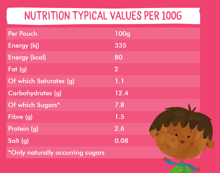 Piccolo - Organic Brekkie Strawberry & Banana Baby Food - Pack of 4 - 100 gm