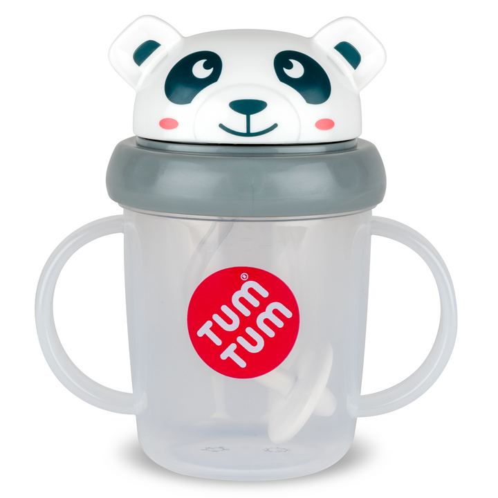 Tum Tum - Series 3 Tippy Up Weighted Straw Cup - Panda - 200ml
