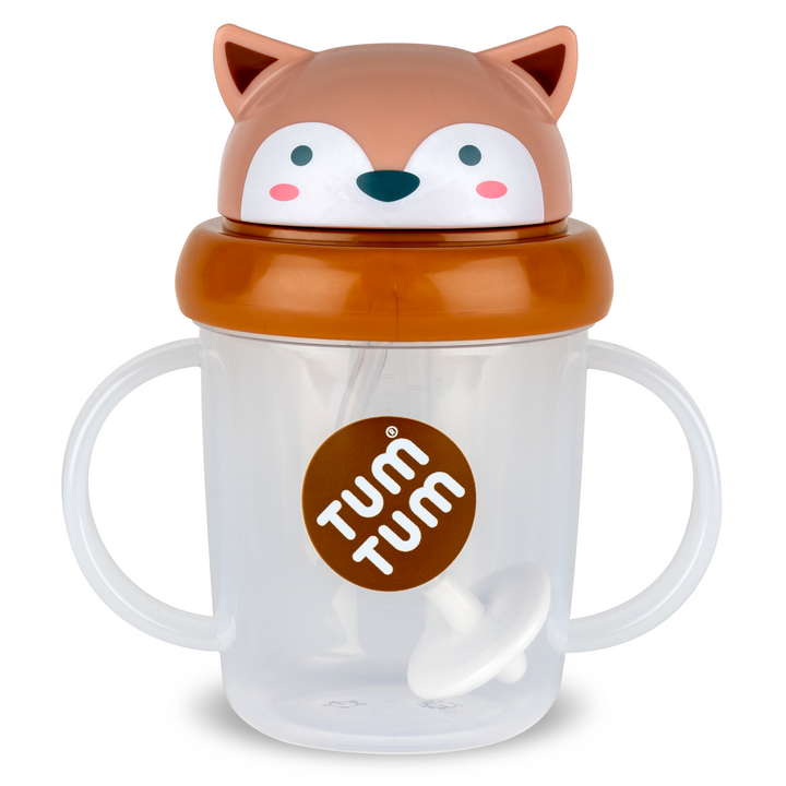 Tum Tum - Series 3 Tippy Up Weighted Straw Cup - Fox - 200ml