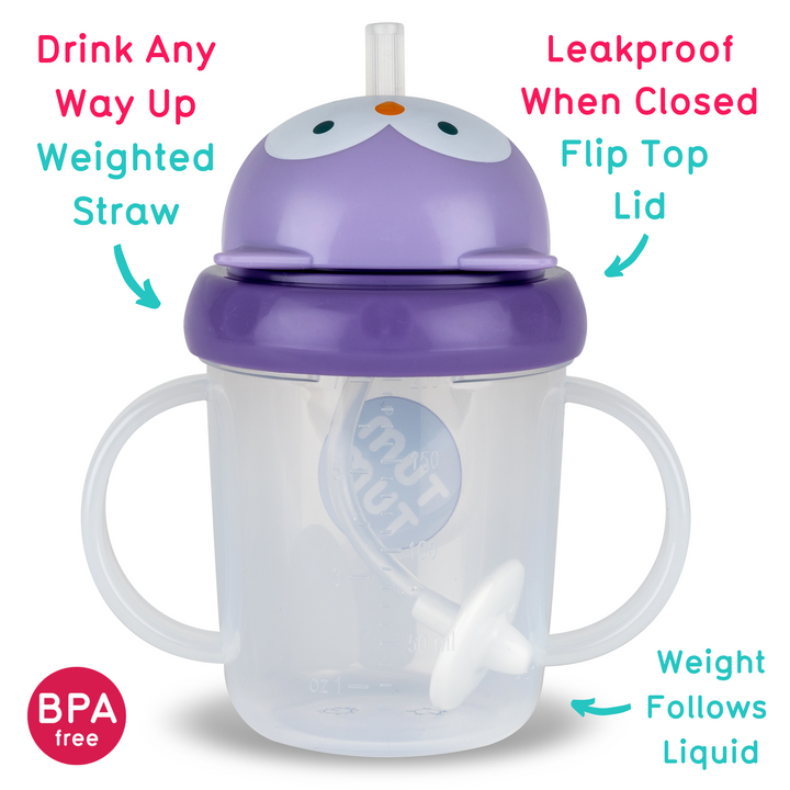 Tum Tum - Series 3 Tippy Up Cup With Straw - Penguin - 200ml