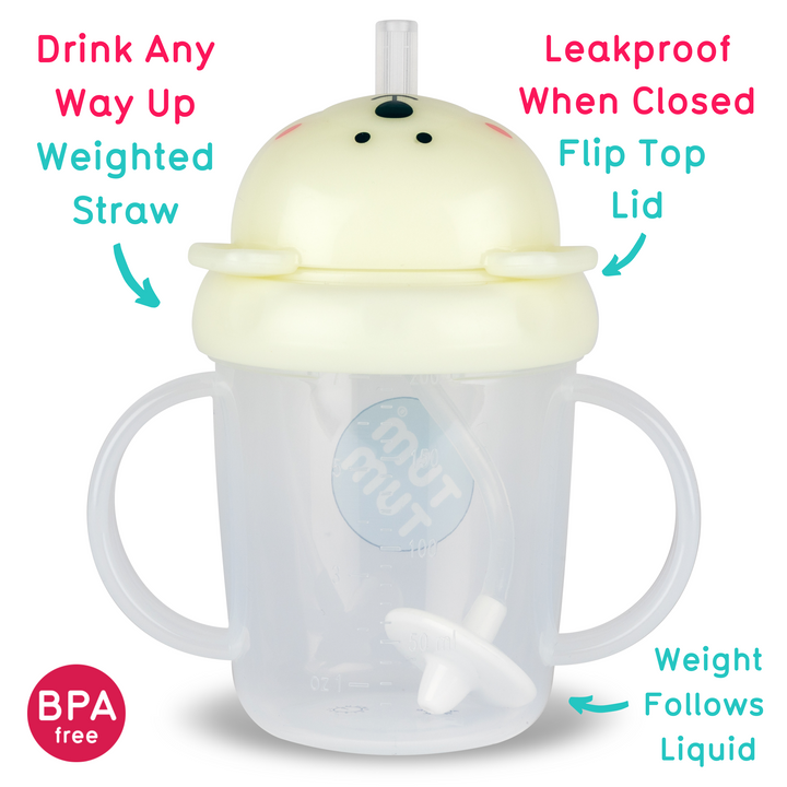 Tum Tum - Series 3 Tippy Up Weighted Straw Cup - Polar Bear - 200ml