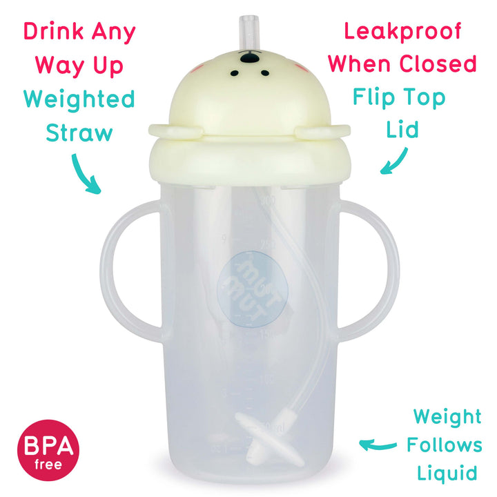 Tum Tum - Series 3 Tippy Up Weighted Straw Cup - Polar Bear - 300ml