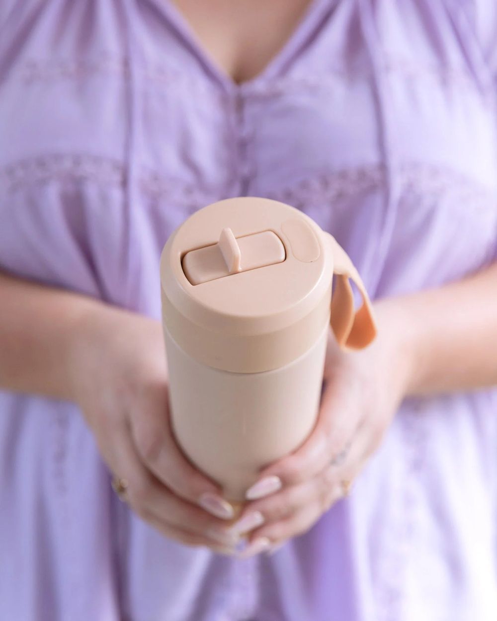 Montii - Stainless Steel Sipper With Lid And Straw - Dune - 475 ml