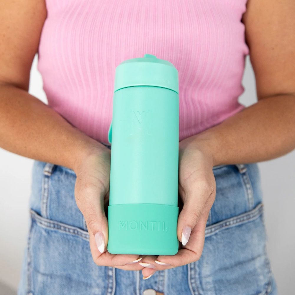 Montii - Stainless Steel Sipper With Lid And Straw - Lagoon - 475 ml