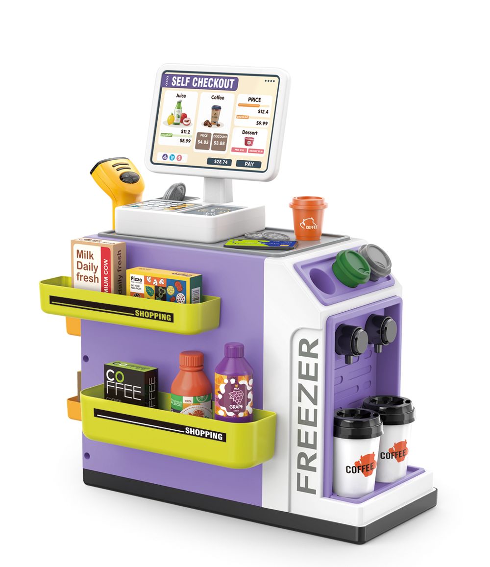 ميني باندا - مجموعة لعب تمثيلي سوبرماركت صغير - ألوان متعددة - عدد 46