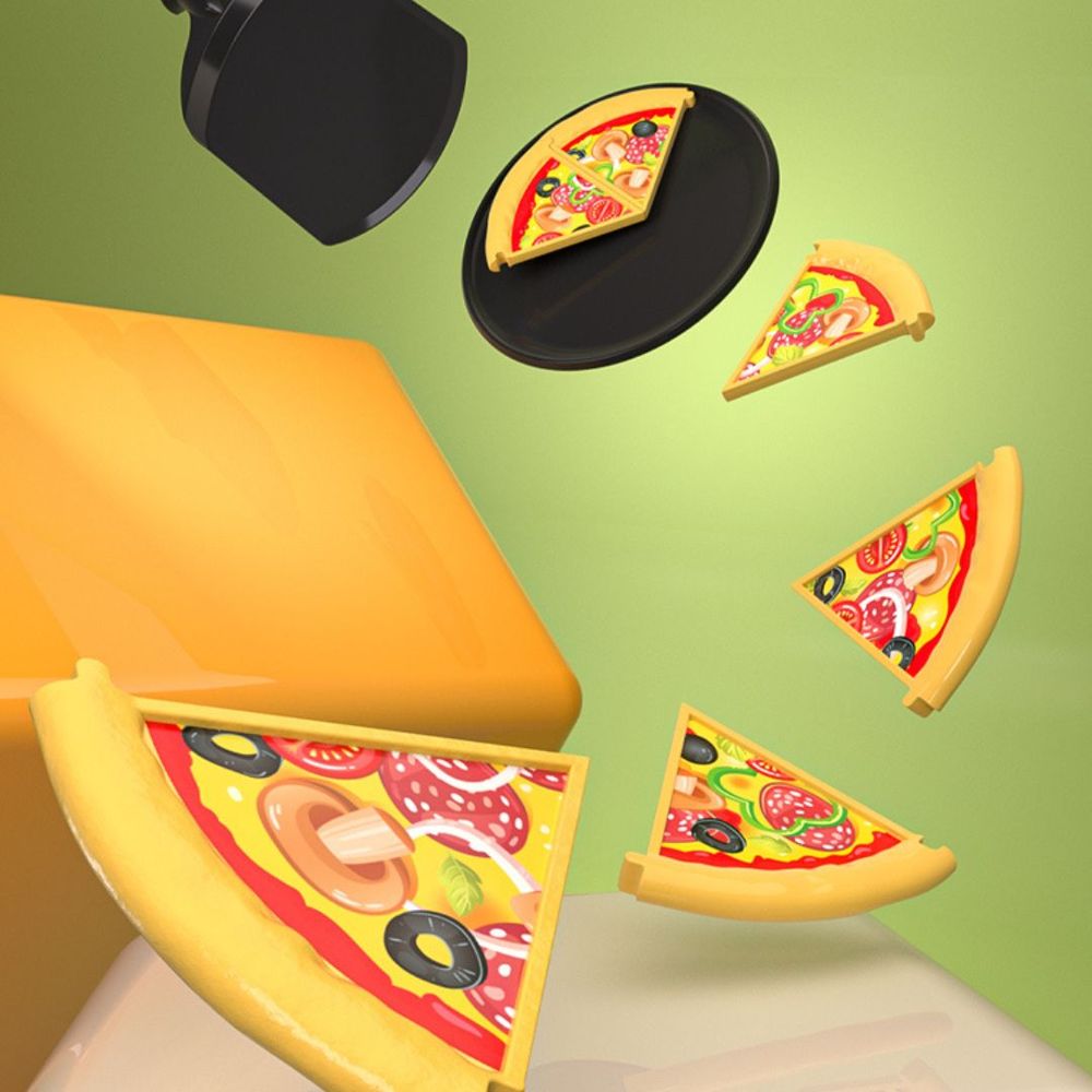 ميني باندا - مجموعة لعب تمثيلي بيتزا صغير - ألوان متعددة - عدد 66
