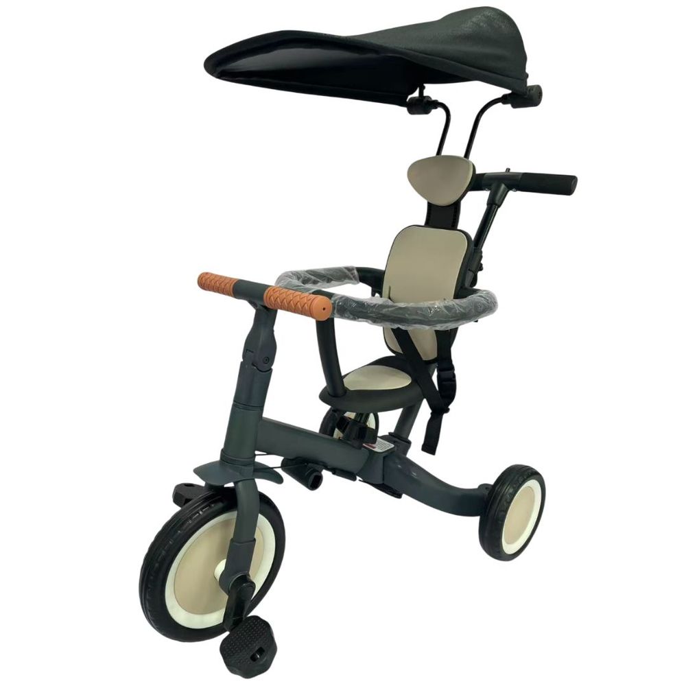 ميني باندا - دراجة ثلاثية قابلة للتحويل 5 في 1 - أسود