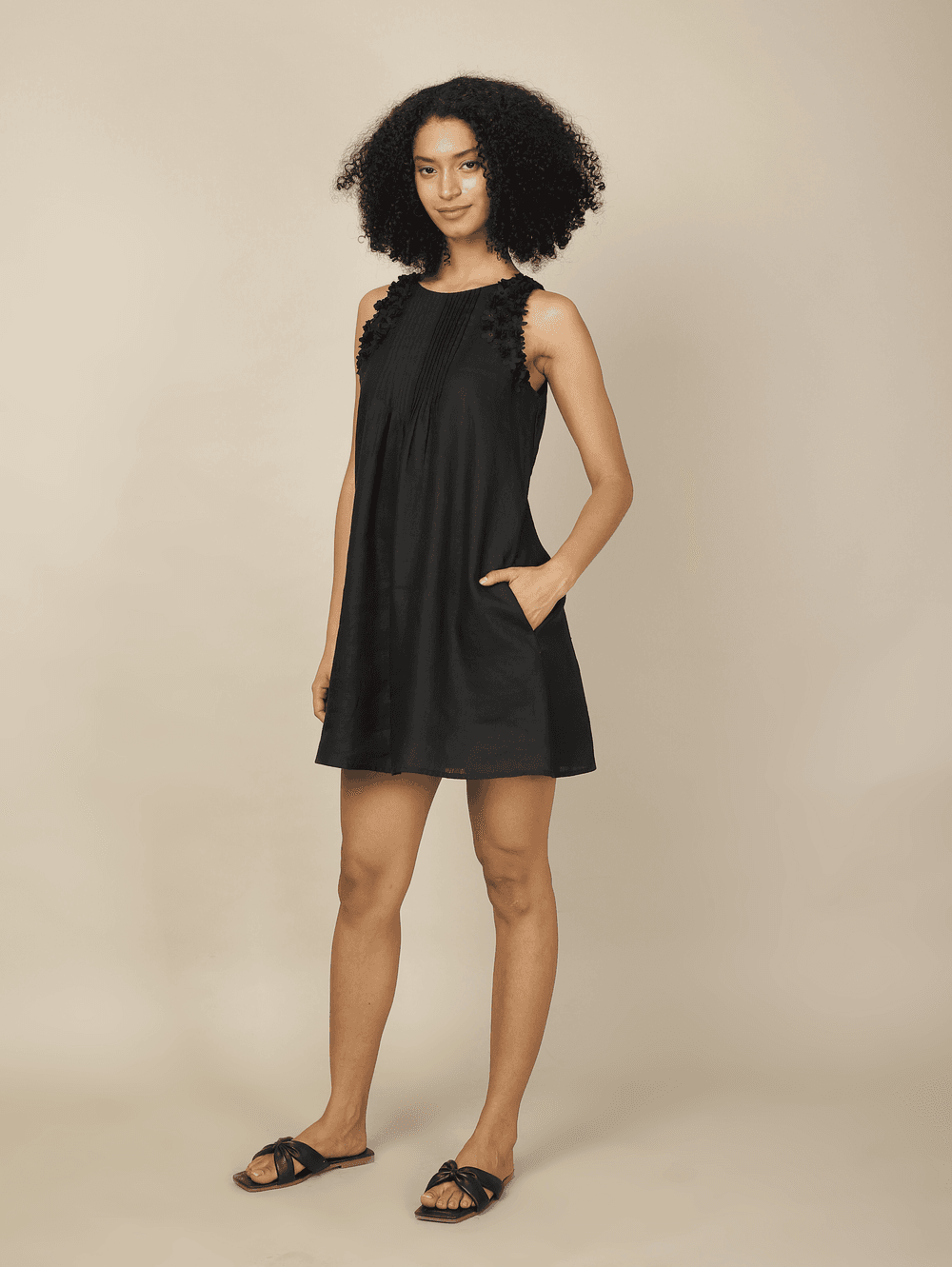 Jhurmut - Women's Wisteria Sleeveless Dress - Black