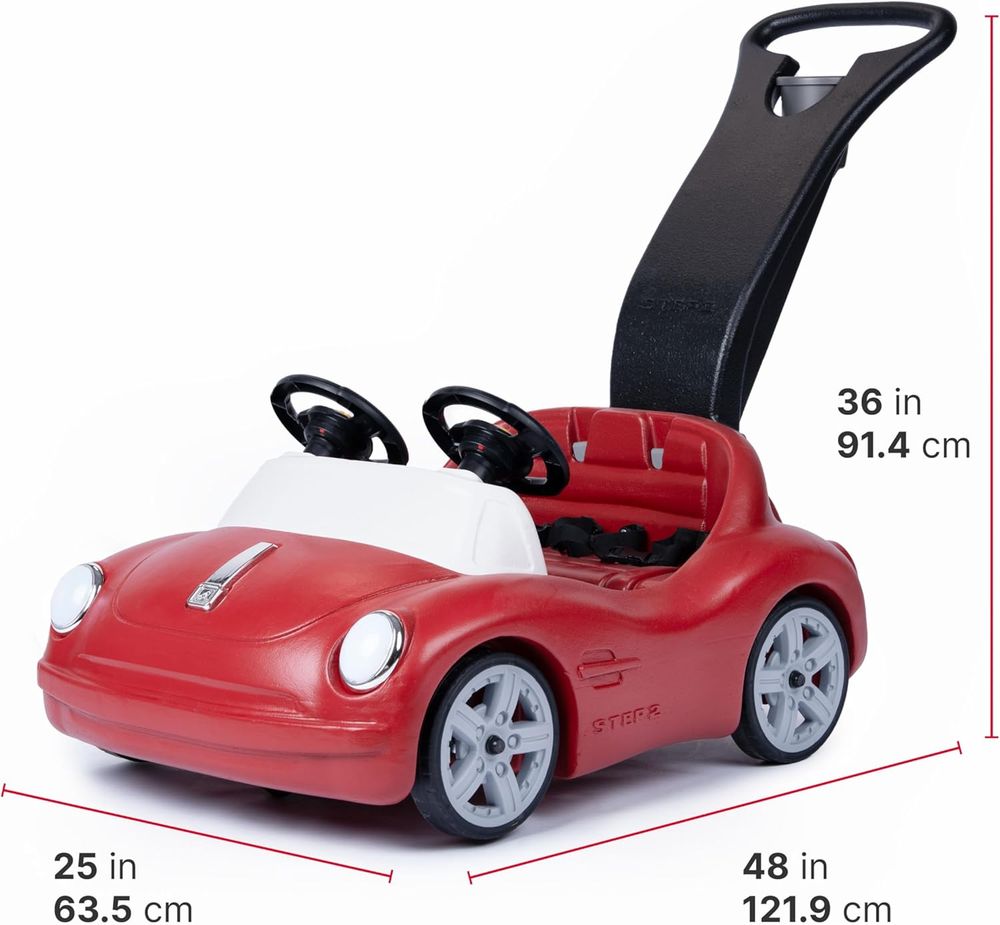 Step2 - Side By Side Roadster Kids Push Car - Red