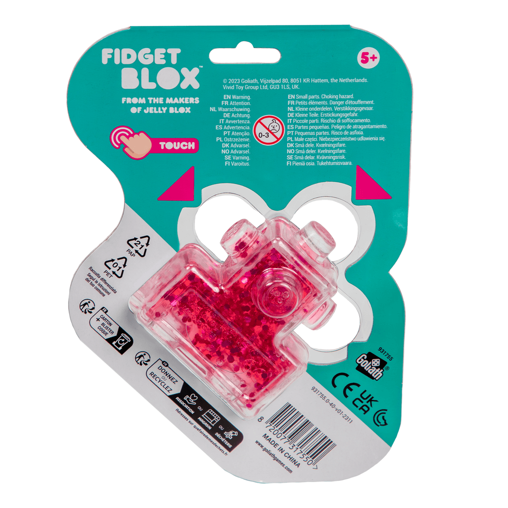 جيلي بلوكس - لعبة فيدجيت جالوت - أحمر/وردي