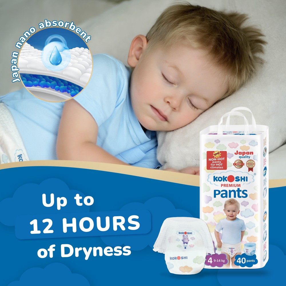 Kokoshi - Premium Baby Pants - Size 4 - 9-14kg - 40pcs