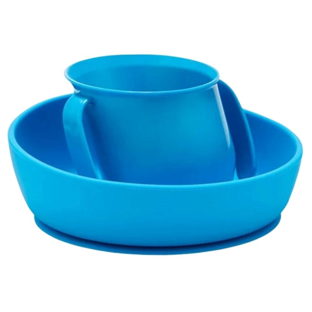 Bickiepegs Doidy Sippy Cup - 200ml And Suction Bowl - Blue