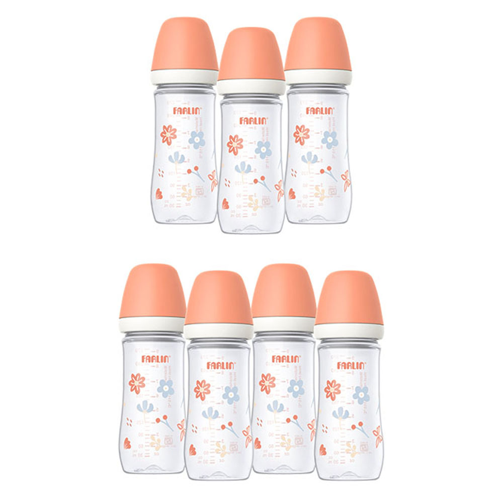 فارلين - رضّاعة واسعة العنق من البولي بروبيلين - 270 مل - وردي