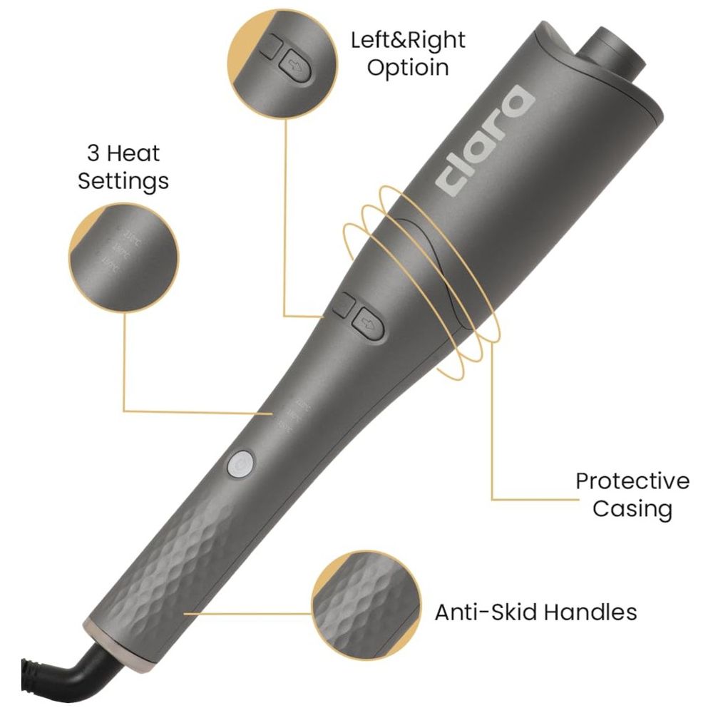 Clara - Auto Hair Curling Device - Grey