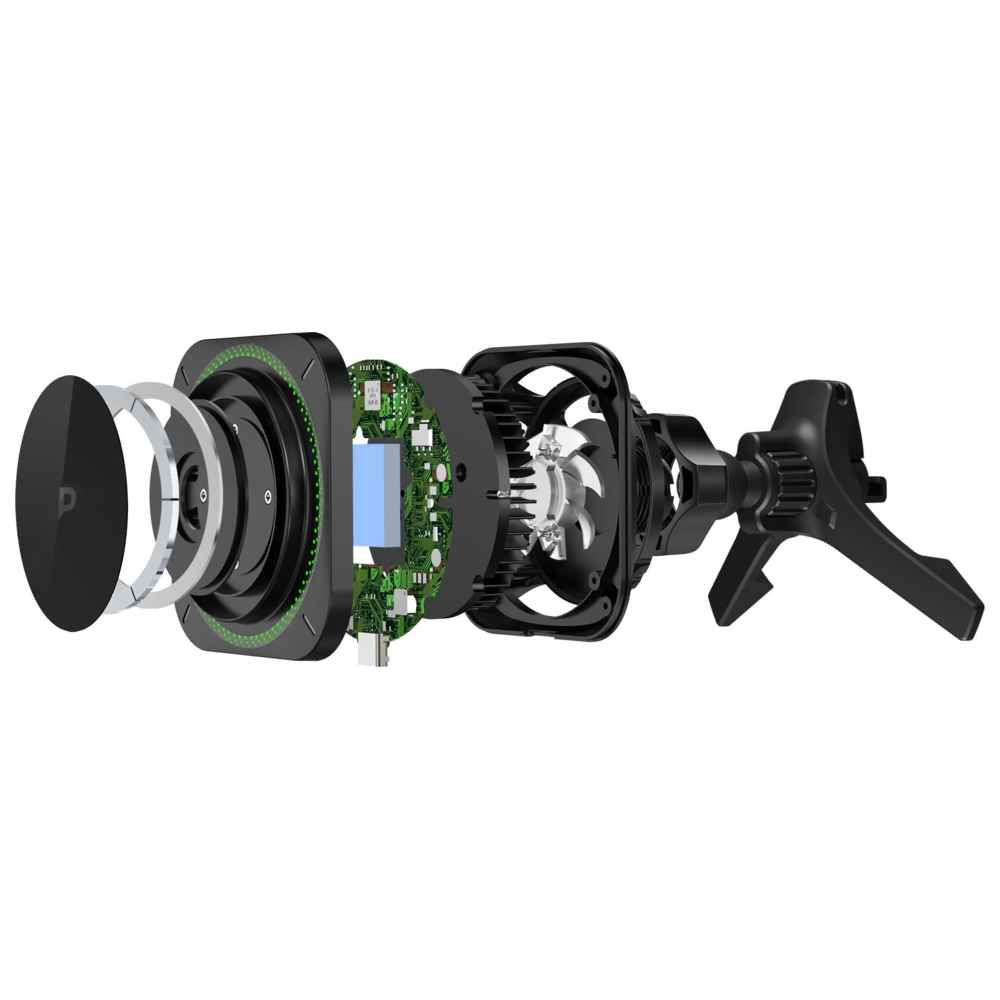 Powerology - Qi2 Standard Square Magsafe Fast Charger - Black - 15 W