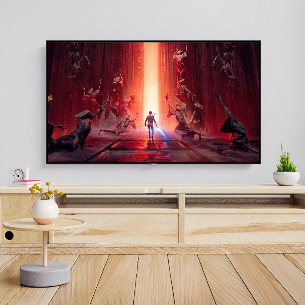 Powerology - 4K Break-Proof Android TV - Black - 55-Inch - 150 W