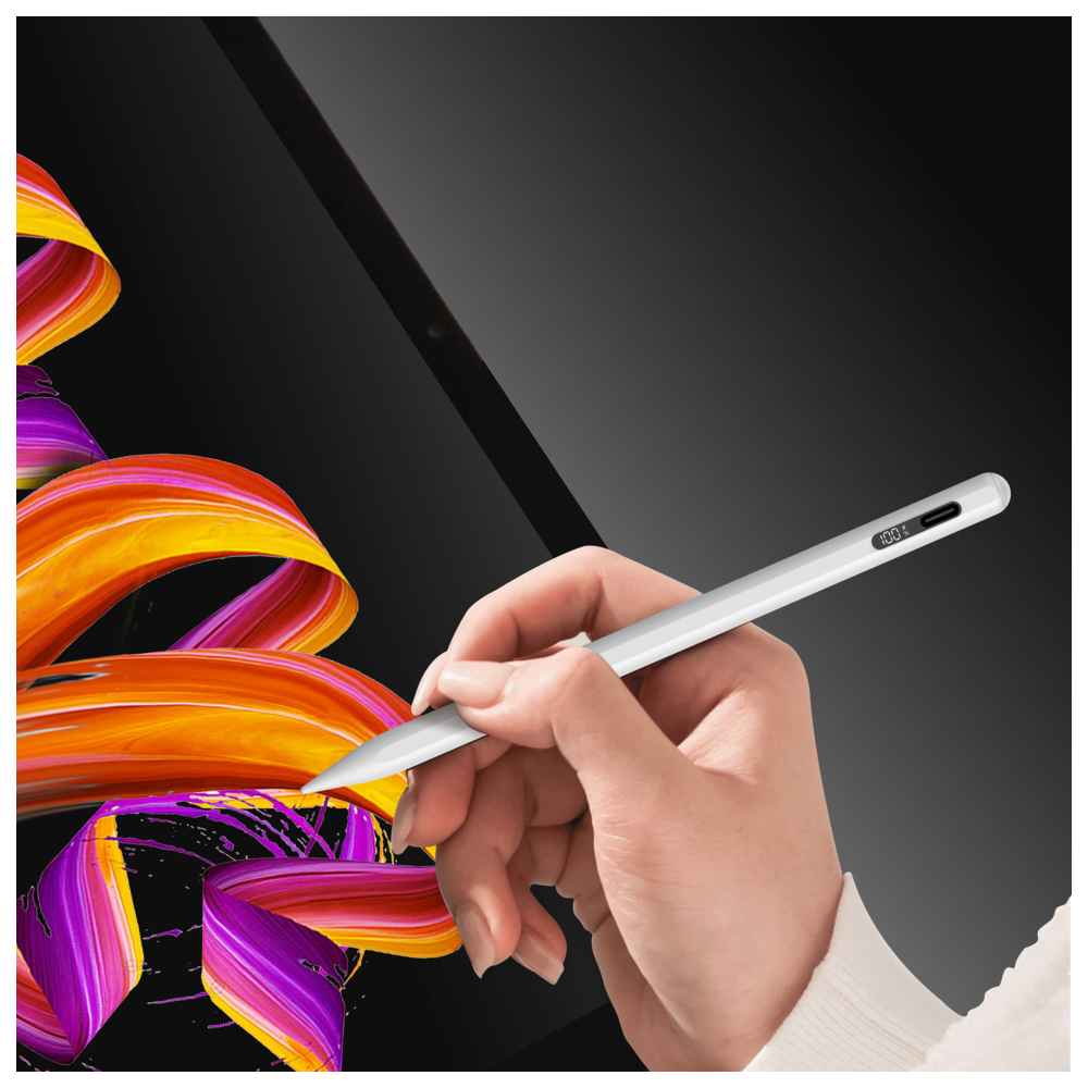 باورولوجي - قلم رقمي لأجهزة آيباد 2018-2024 - أبيض