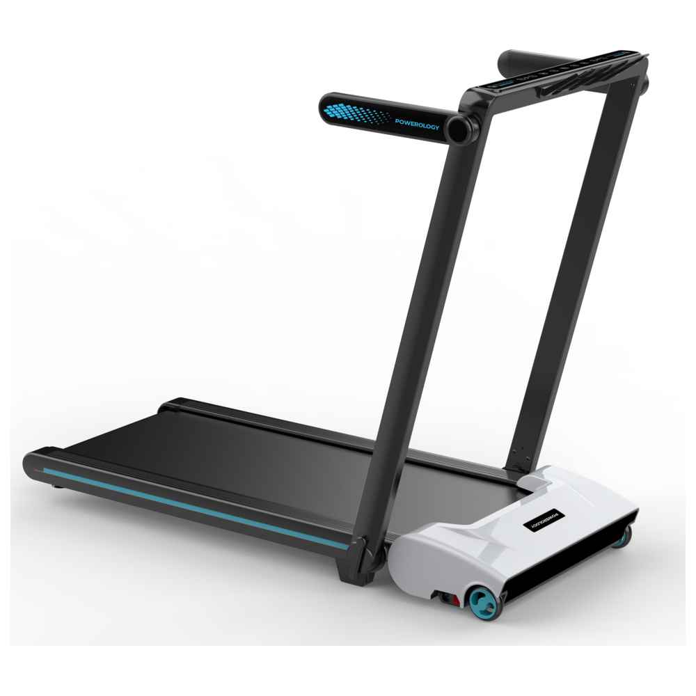Powerology - Incline Folding Treadmill With 5 Incline Levels - Black - 120 kg