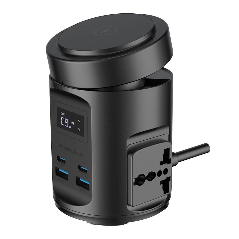 Powerology - Magsafe Power Hub With UK Plug - Black - 2200 W